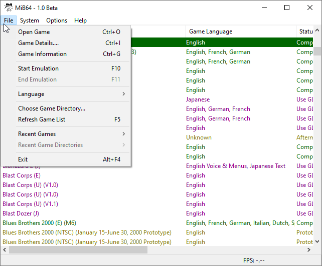 File Menu